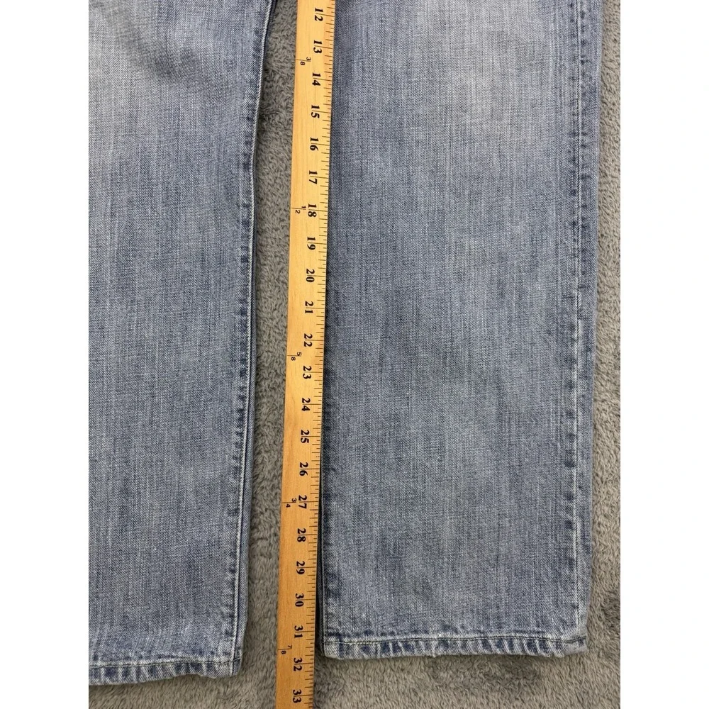 Levis‎ 501 Jeans Mens 38x32 Blue Distressed Denim Straight Leg Button Fly
